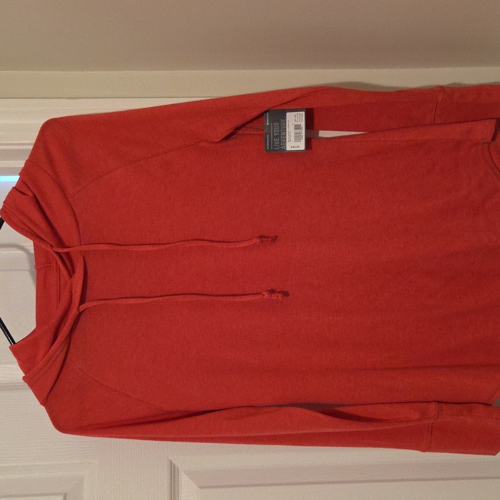 Eddie Bauer Women's Coral Hoodie Light Sweatshirt Sz L